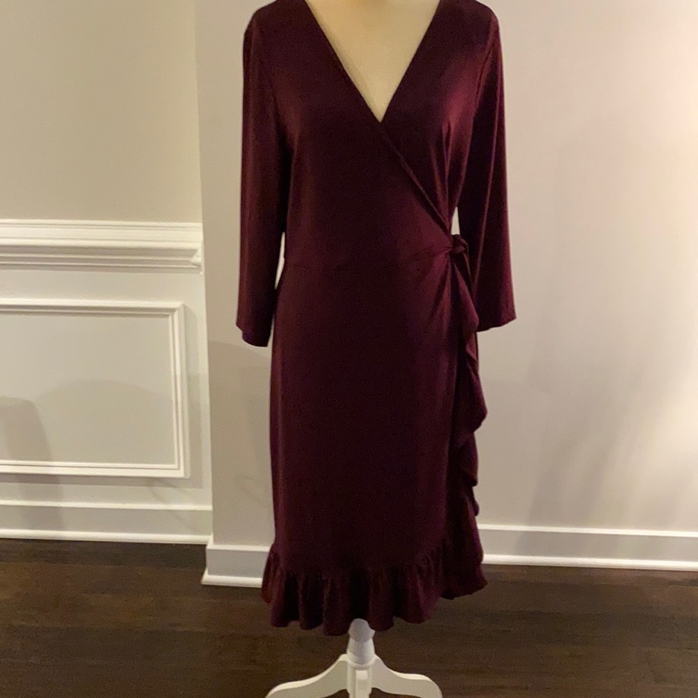 Burgundy Dress.